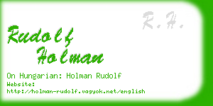 rudolf holman business card